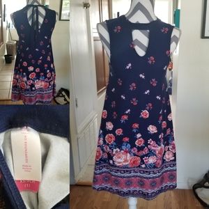 Navy Blue Summer Flower dress